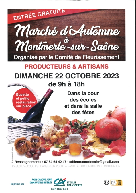 Marché d'automne à Montmerle-sur-Saone, Édition 2023