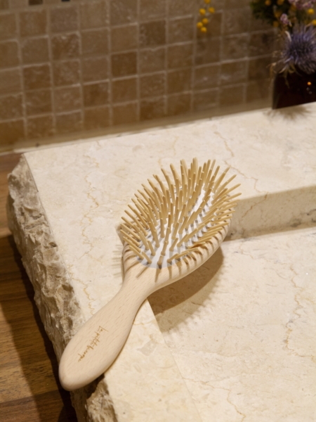 Brosse à cheveux picots bois